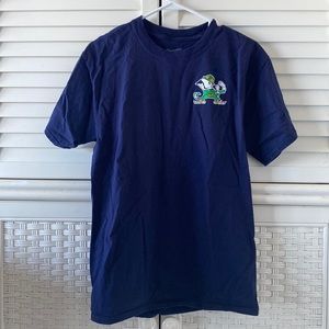 Notre Dame navy blue medium champion t shirt short sleeve leprechaun